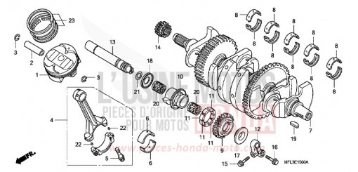 ALBERO MOTORE/PISTONE CBR1000RR9 di 2009